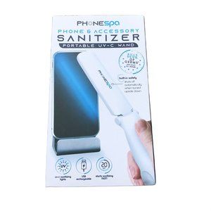 Phone Spa Portable Packable UV-C Travel Sanitizer Wand Wireless Self Standing